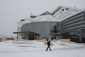 Conference Hall after snowfall